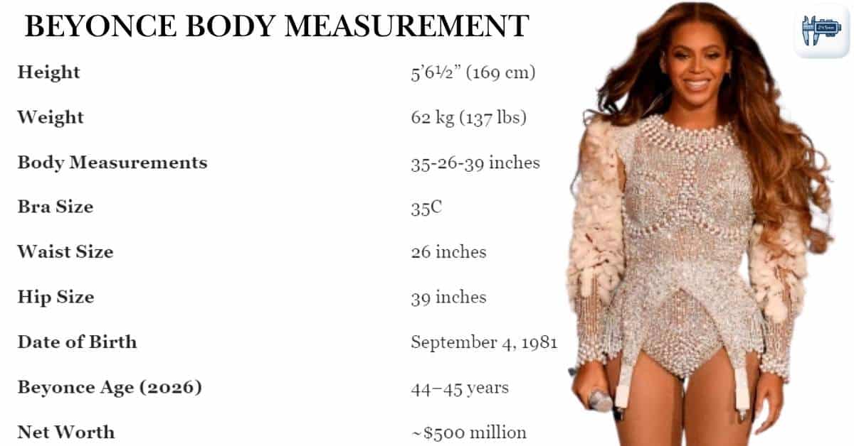 Beyonce Body Measurement