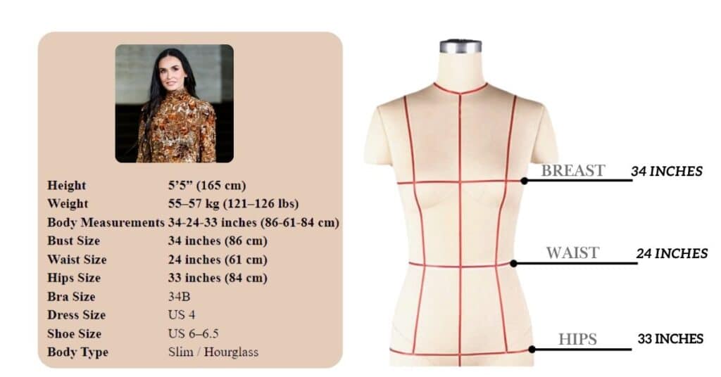 Demi Moore Measurements