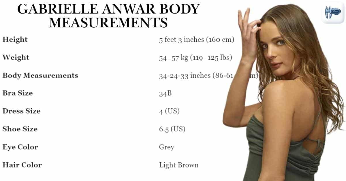 Gabrielle Anwar Body Measurements