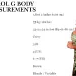 Karol G Body Measurements