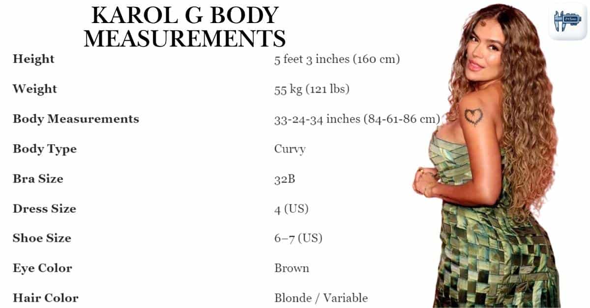 Karol G Body Measurements