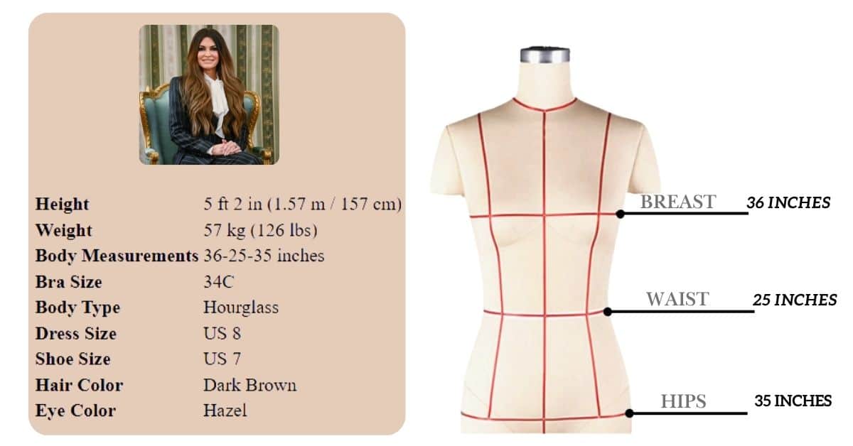 Kimberly Guilfoyle Measurements