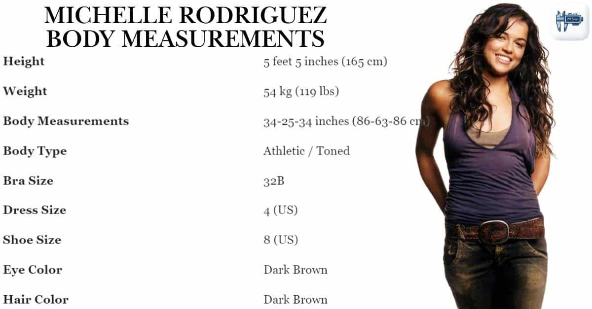 Michelle Rodriguez Body Measurements