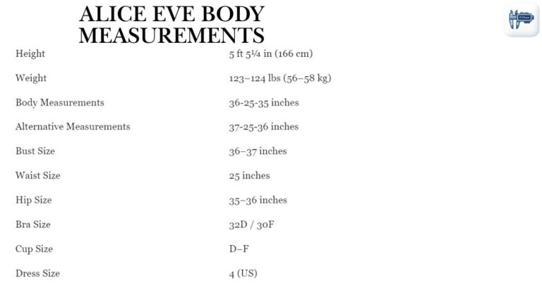 Alice Eve Body Measurements
