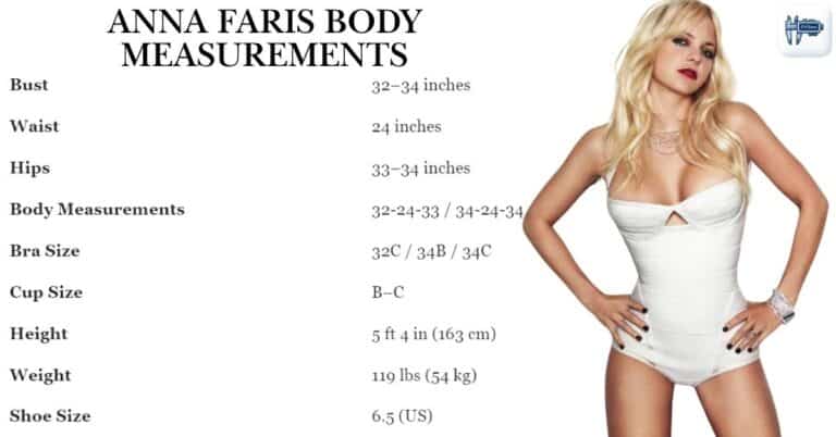 Anna Faris Body Measurements