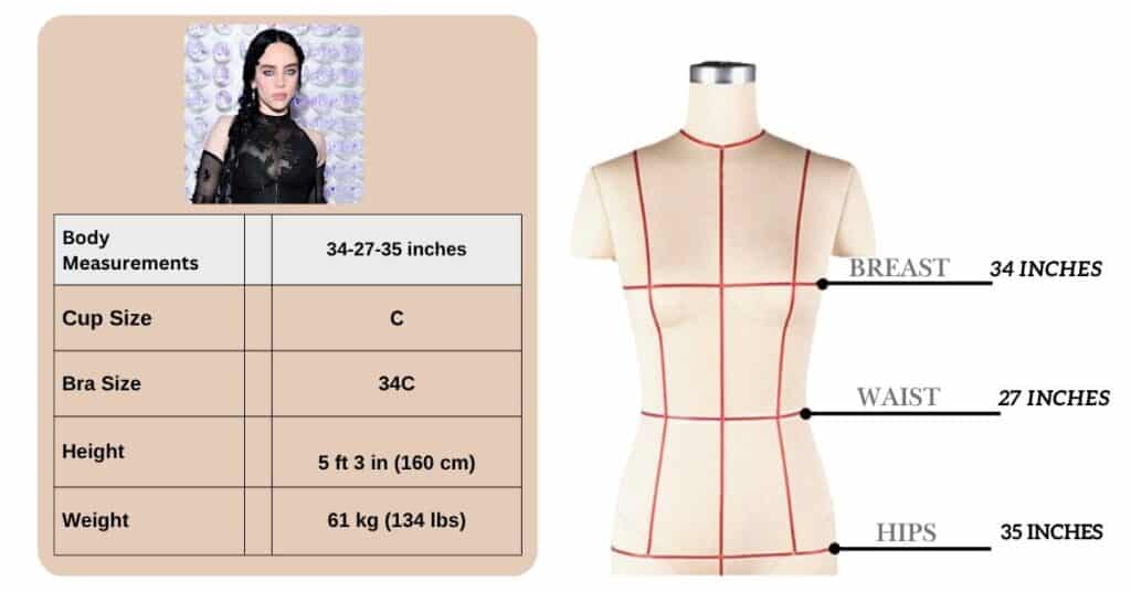Billie Eilish Body Measurements