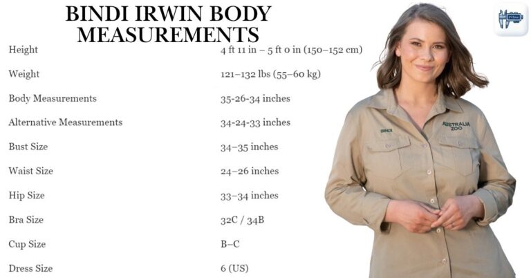 Bindi Irwin Body Measurements