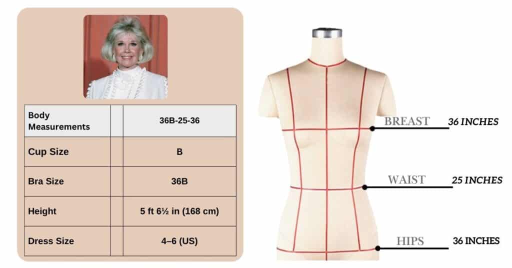 Doris Day Body Measurements