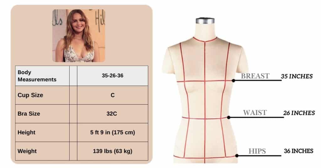 Jennifer Lawrence Body Measurements