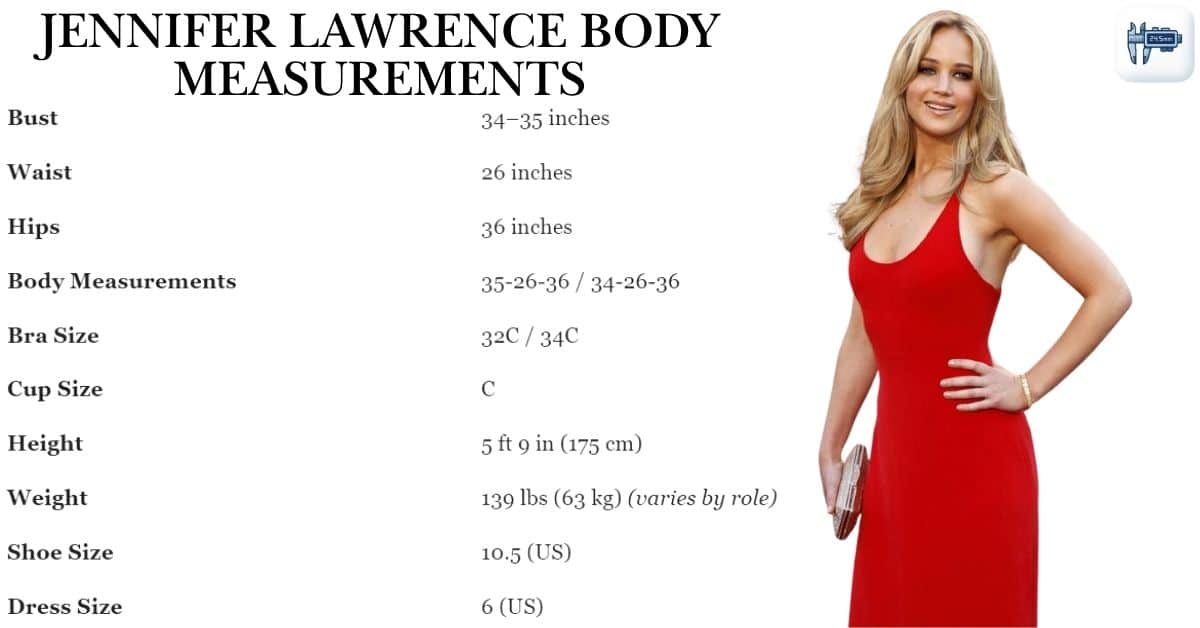 Jennifer Lawrence Body Measurements