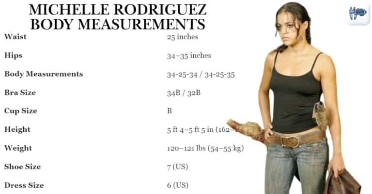 Michelle Rodriguez Body Measurements