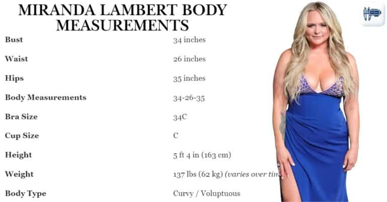 Miranda Lambert Body Measurements