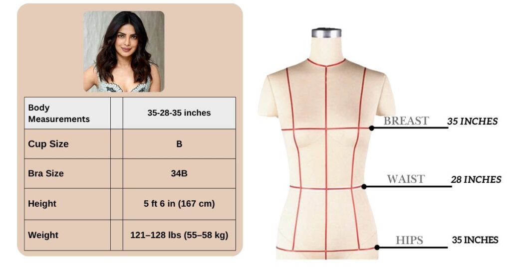 Priyanka Chopra Body Measurements