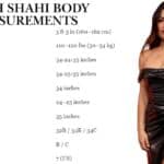 Sarah Shahi Body Measurements