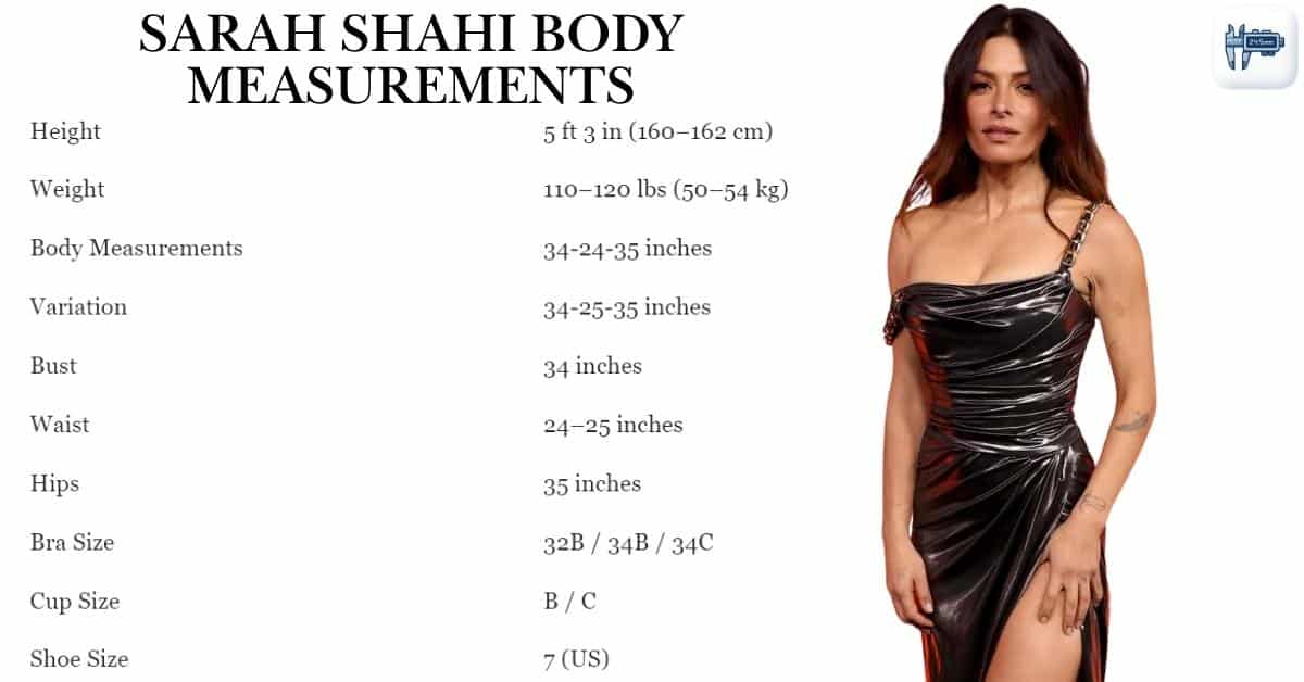 Sarah Shahi Body Measurements