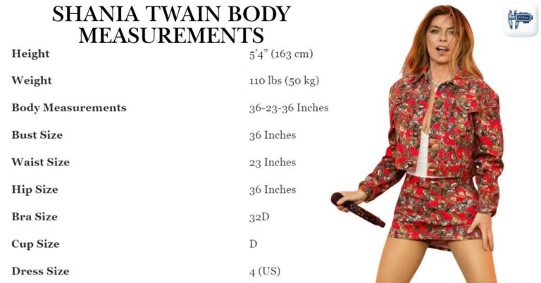 Shania Twain Body Measurements