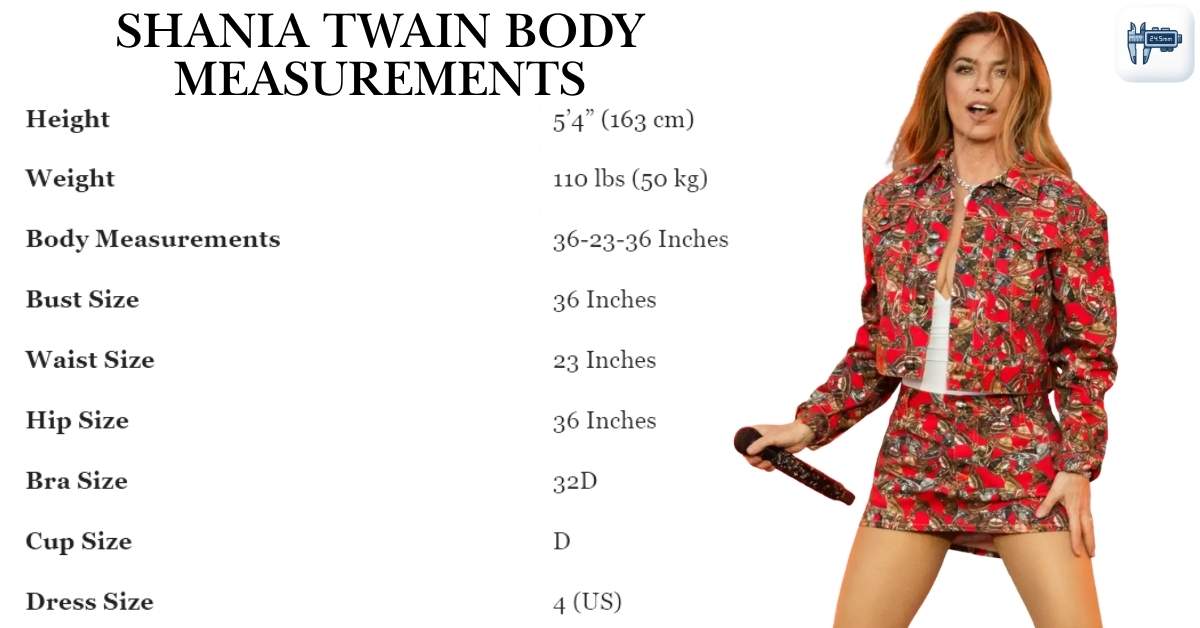 Shania Twain Body Measurements