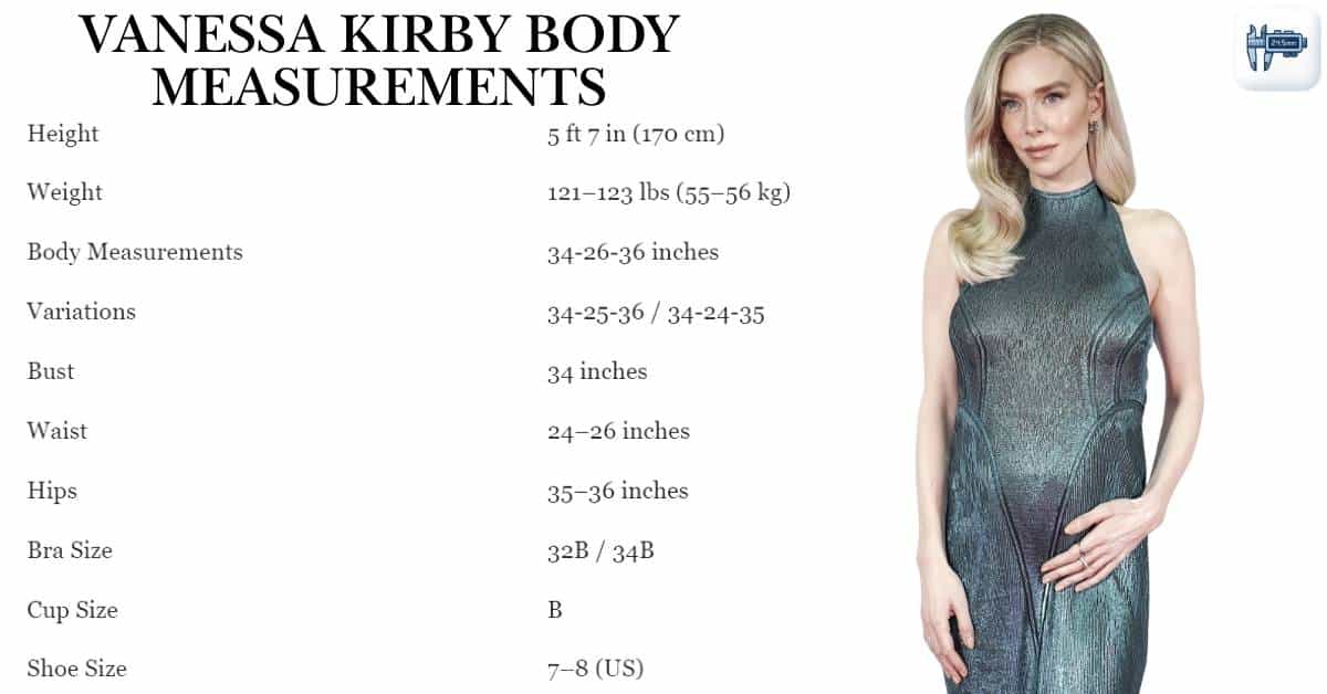 Vanessa Kirby Body Measurements